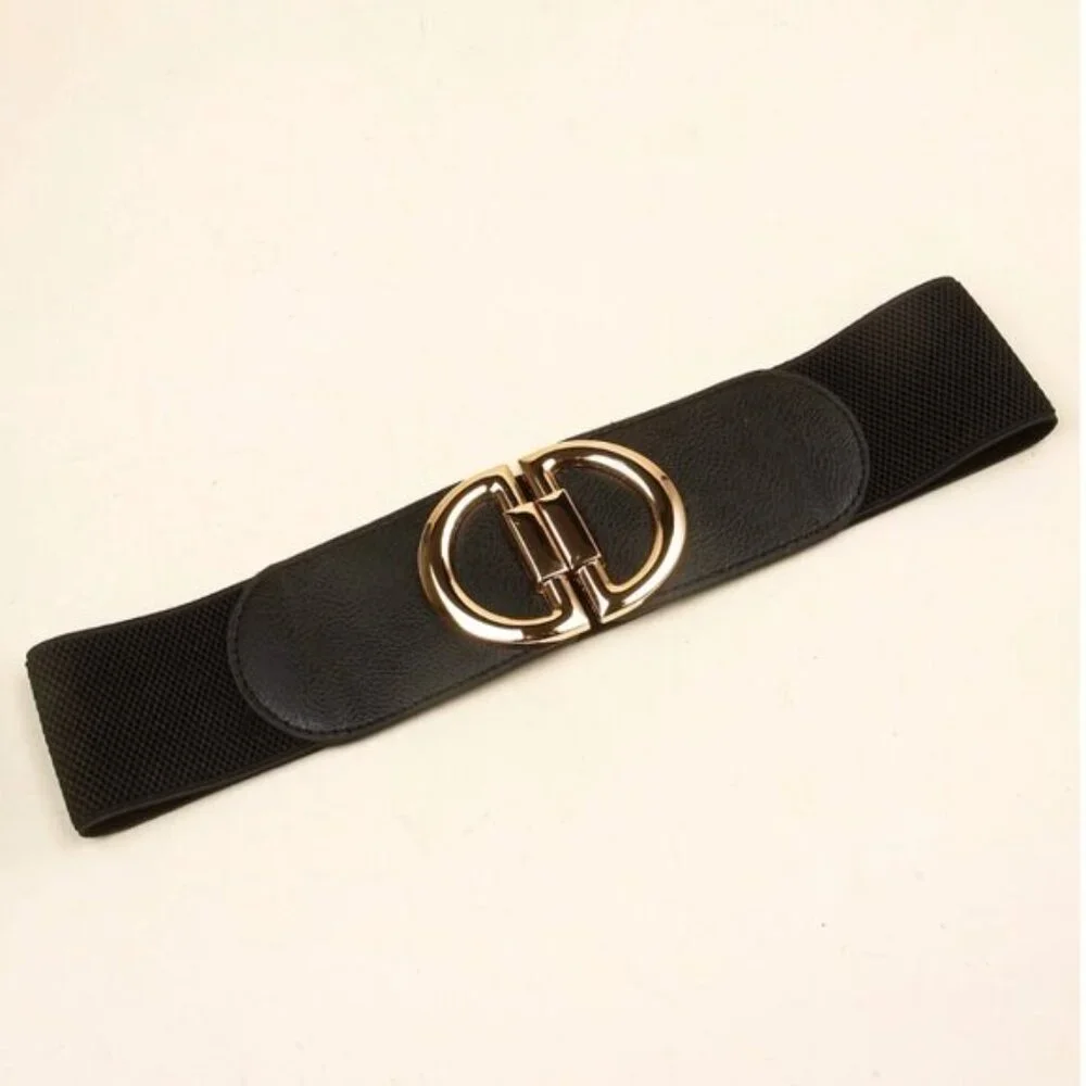 D Elastic Belt Wide Belt Black